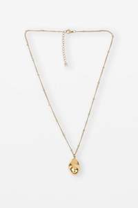 Jewellery: STELLA + GEMMA NECKLACE - GOLD NUGGET PENDENT