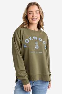 FOXWOOD EFFORTLESS CONTRAST CREW - MOSS