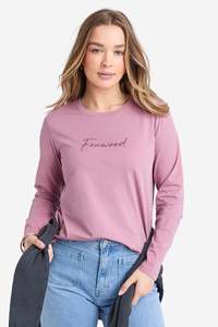 Foxwood 1: FOXWOOD SIGNATURE L/S TEE - DUSTY ROSE