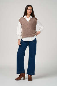 LOOBIES STORY TILLY VEST - WALNUT