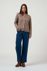 LOOBIES STORY TILLY CARDI - WALNUT