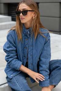 STORIES BE TOLD APEX STORM BLUE DENIM COLLARED JACKET