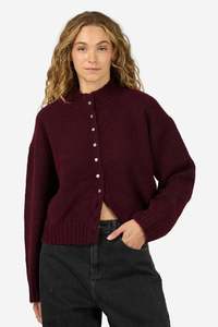 ALL ABOUT EVE ROSALIA CARDIGAN - WINE