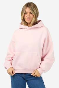Vogue: ALL ABOUT EVE WASHED BOX HOODIE - LIGHT PINK