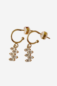 Jewellery: PENNY FOGGO ZIGGY ZAGGY BLINGY HALF HOOPS
