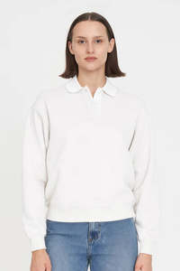 HUFFER RUGBY FLEECE JERSEY/3BALL - CHALK
