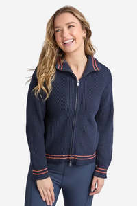 Foxwood 1: FOXWOOD MODERN ZIP CREW - NAVY