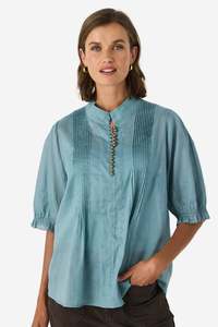 Vogue Tops: LANIA PIER SHIRT - SEAFOAM