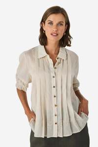 LANIA KRISTAL SHIRT - LATTE