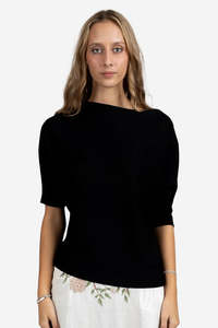 Vogue Cardigans Sweaters: FEDERATION FOREVER TOP - BLACK