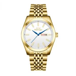 Slazenger Classic Day Date Window White Dial Gold Watch - SL.9.2579.1.130