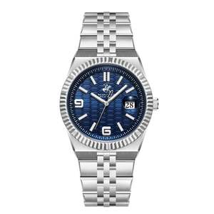 Best Sellers: Beverly Hills Polo Club Classy Blue Dial Silver Date Watch BP3891X.390