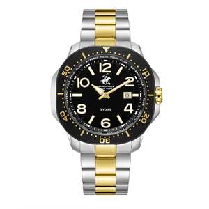 Best Sellers: Beverly Hills Polo Club 5 Year Black Dial Two-Tone Date Watch BP3884X.350