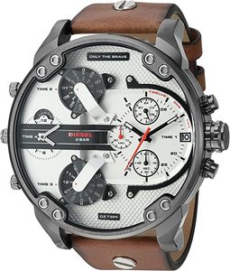 Diesel: Diesel Mr. Daddy 2.0 Chronograph Silver Dial Men's Watch DZ7394
