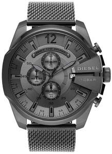 Diesel: Diesel Mega Chief Chronograph Quartz Grey Dial Men's Watch DZ4527