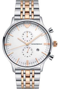 Emporio Armani Mens Watches: Emporio Armani Gianni XLarge Two-Tone Men's Watch - AR0399
