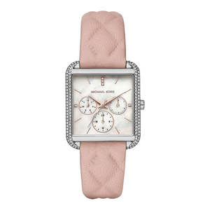 Michael Kors Drew MOP Dial Pink Leather Women's Watch - MK2768