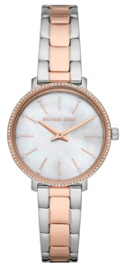 Michael Kors: Michael Kors Pyper Quartz Mother of Pearl White Dial Two Tone Steel Strap Watch For Women - MK1066