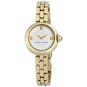 Marc Jacobs Watches: Marc Jacobs Courtney Silver Dial Gold Watch MJ3457