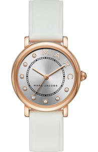 Marc Jacobs Watches: Marc Jacobs Vic Silver Dial Rose Gold Watch MJ1634