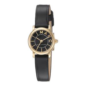 Marc Jacobs Classic Black Dial Black Leather Gold Tone Watch MJ1585
