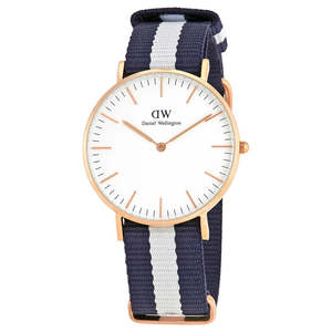 Daniel Wellington Watches: Daniel Wellington Glasgow 36mm White Dial Gold Watch - DW00100031