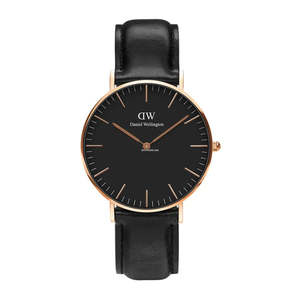 Daniel Wellington Sheffield 36mm Black Dial Gold Watch - DW00100139