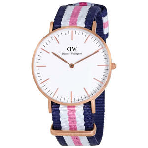 Daniel Wellington Watches: Daniel Wellington Southampton 36mm White Dial Tricolour Gold Watch - DW00100034