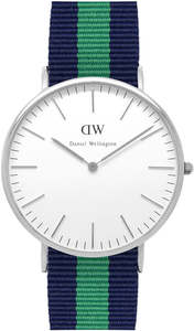 Daniel Wellington Mens Watches: Daniel Wellington Warwick 40mm White Dial Men's Silver Watch - DW00100019