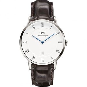 Daniel Wellington Dapper York 38mm White Dial Black Genuine Leather Silver Date &hellip;