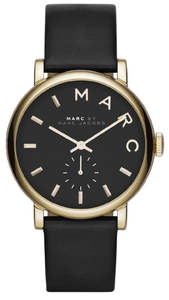 Marc By Marc Jacobs Baker Black Dial Leather Ladies Watch - MBM1269