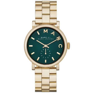 Womens Watches: Marc By Marc Jacobs Baker Green Dial Gold-tone Ladies Watch - MBM3245