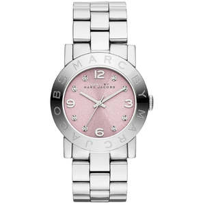 Womens Watches: Marc By Marc Jacobs Amy Pink Dial Silver Watch - MBM3300