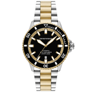 Emporio Armani Mens Watches: Emporio Armani Sea Explorer Automatic Two-Tone Stainless Steel Men's Watch - AR60089