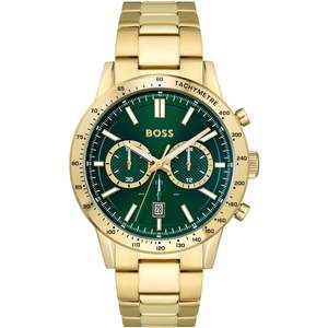 Hugo Boss Mens Watches: Hugo Boss Allure Green Dial Gold Men's Watch 1513923