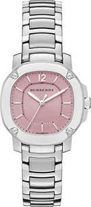 Womens Watches: Burberry The Britain Pink Dial Silver Steel Strap Women's Watch - for Women - BBY1704