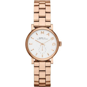 Marc By Marc Jacobs Baker White Dial Rose Gold Women's Watch - MBM3248