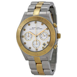 Marc By Marc Jacobs: Marc By Marc Jacobs Henry Chronograph Date Gold and Silver Tone Watch MBM3177