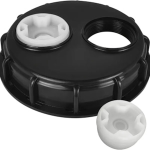 Ibc: IBC Tote Lid with Removable White Threaded Caps
