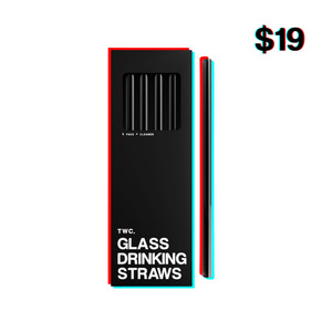 Available: TWC Glass Drinking Straws