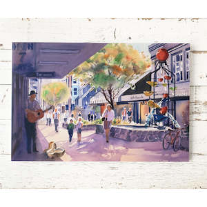 Coolest Capital: Cuba Street Bucket Fountain A4 Print