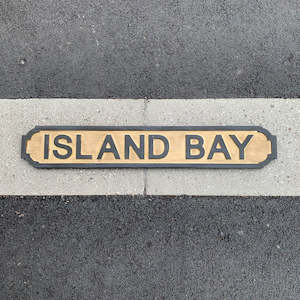 I Heart Island Bay: Vintage Island Bay Wooden Sign