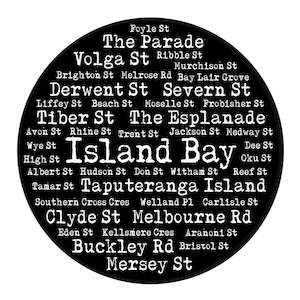I Heart Island Bay: Restickable Island Bay Street Names