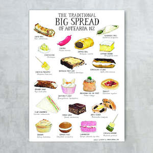 Art: The Big Traditional Spread of Aotearoa A3 Print