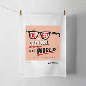 Wellington Nz Book Tea Towels: Wellington Book Cool Capital Sunnies Tea Towel