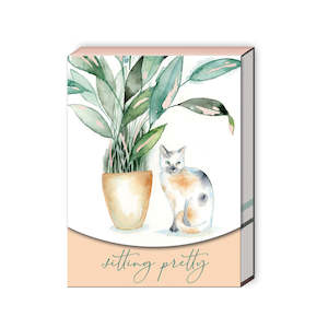 Stationery: Calico Rose & Houseplant Pocket Notepad