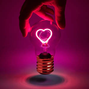 All Baby And Child: Lightbulb Lamp, Pink Heart