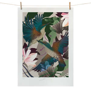 Art: Evolution Kingfishers Boutique Print A4