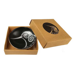 Nz Ceramics: Kiwi White On Black 7cm Bowl