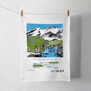 Wellington Nz Book Tea Towels: NZ Book Great Walks Tea Towel